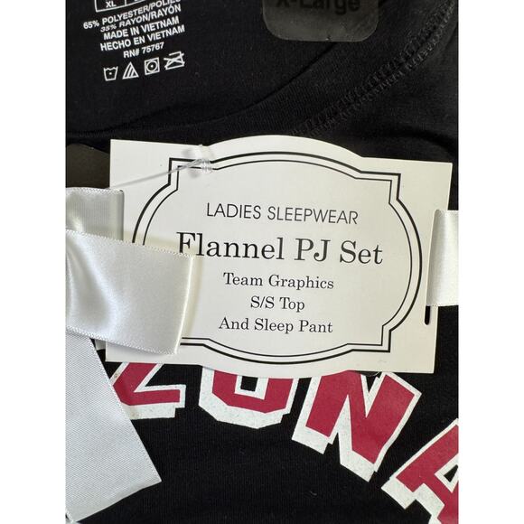 Arizona Cardinals Womens Flannel Pajama Set NFL Team Apparel Size XL Red Black - Picture 12 of 13